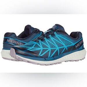 Women's Merrell Navy and Agility Synthesis 2 Hiking Sneakers. Size 7
